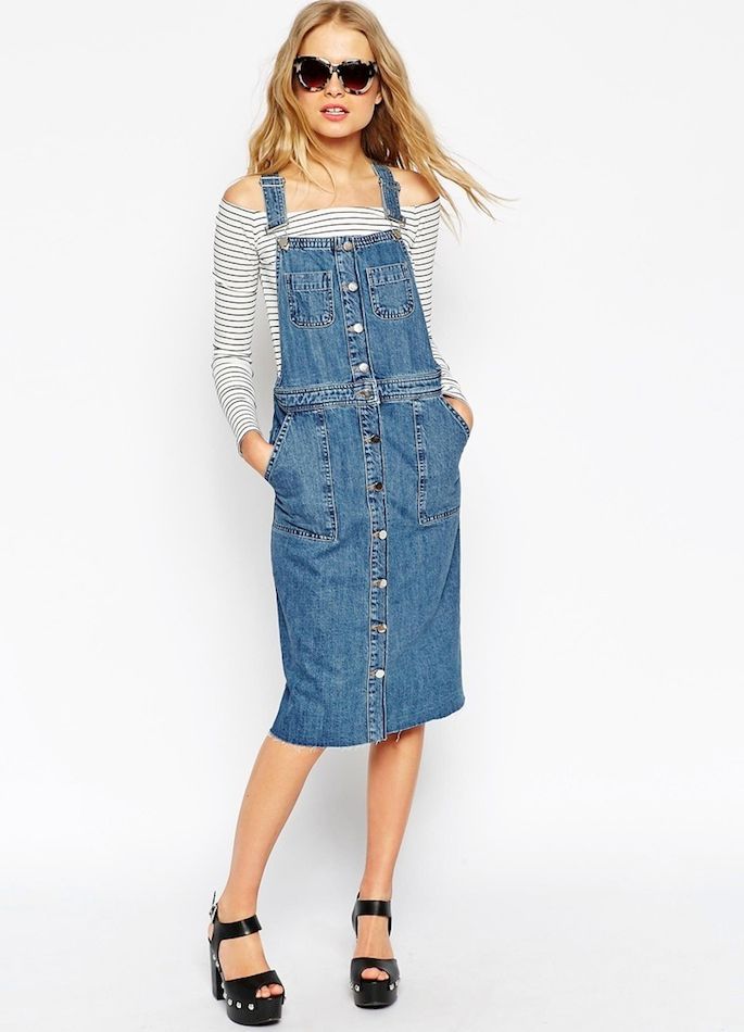 Le Fashion A Casual Chic Way To Wear A Denim Overall Dress 6907